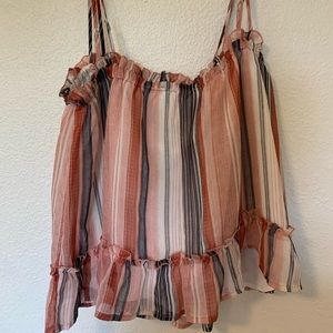 Jack by BB Dakota Spaghetti Strap Striped Blouse